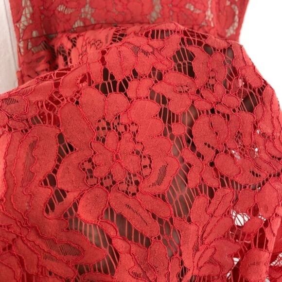 Eliza J Coral Lace Sleeveless Fit Flare Dress Size 6 - Picture 12 of 16
